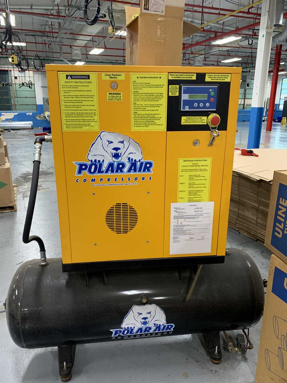 Eaton Polar Air Model PRS 0100003 Rotary Screw Compressor - AIR COMPRESSORS