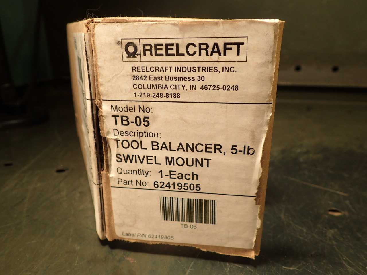 Reelcraft Industries Inc TB-05 5-lb Swivel Mount Tool Balancer USA New Old Stock - MACHINING ACCESSORIES & TOOLING
