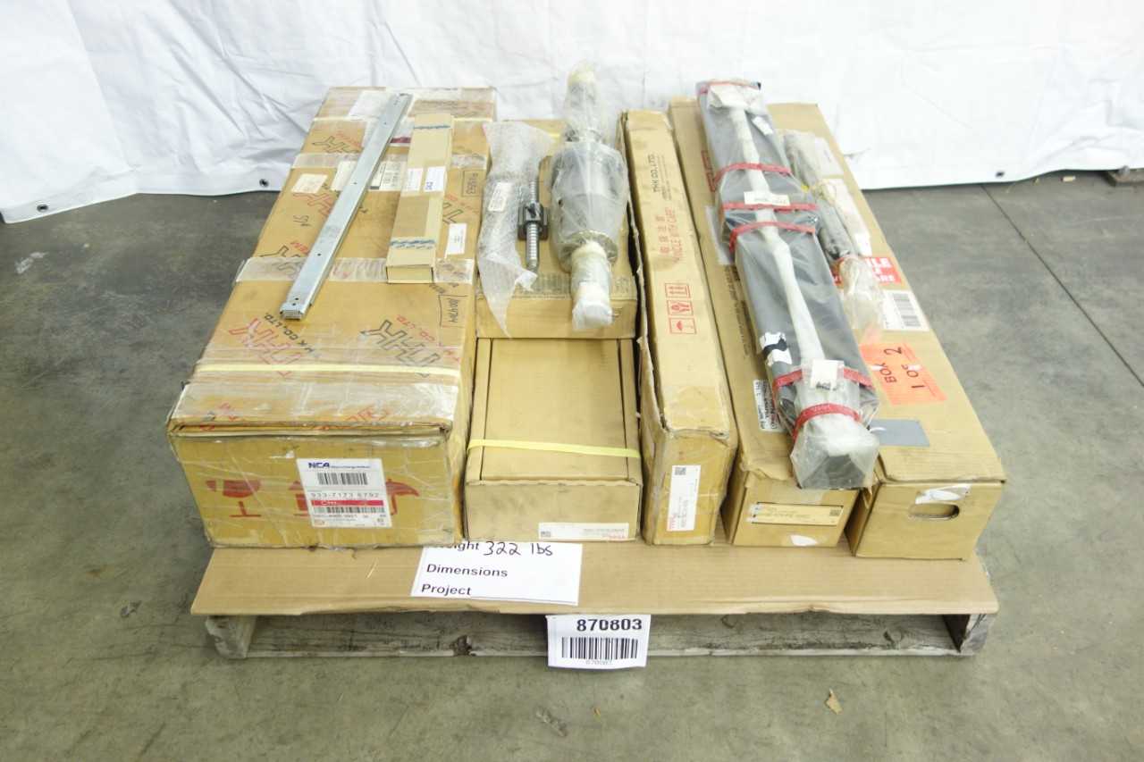 PALLET OF LINEAR BEARINGS, RAILS, GUIDES AND BALL SCREW ASSEMBLIES - BEARINGS