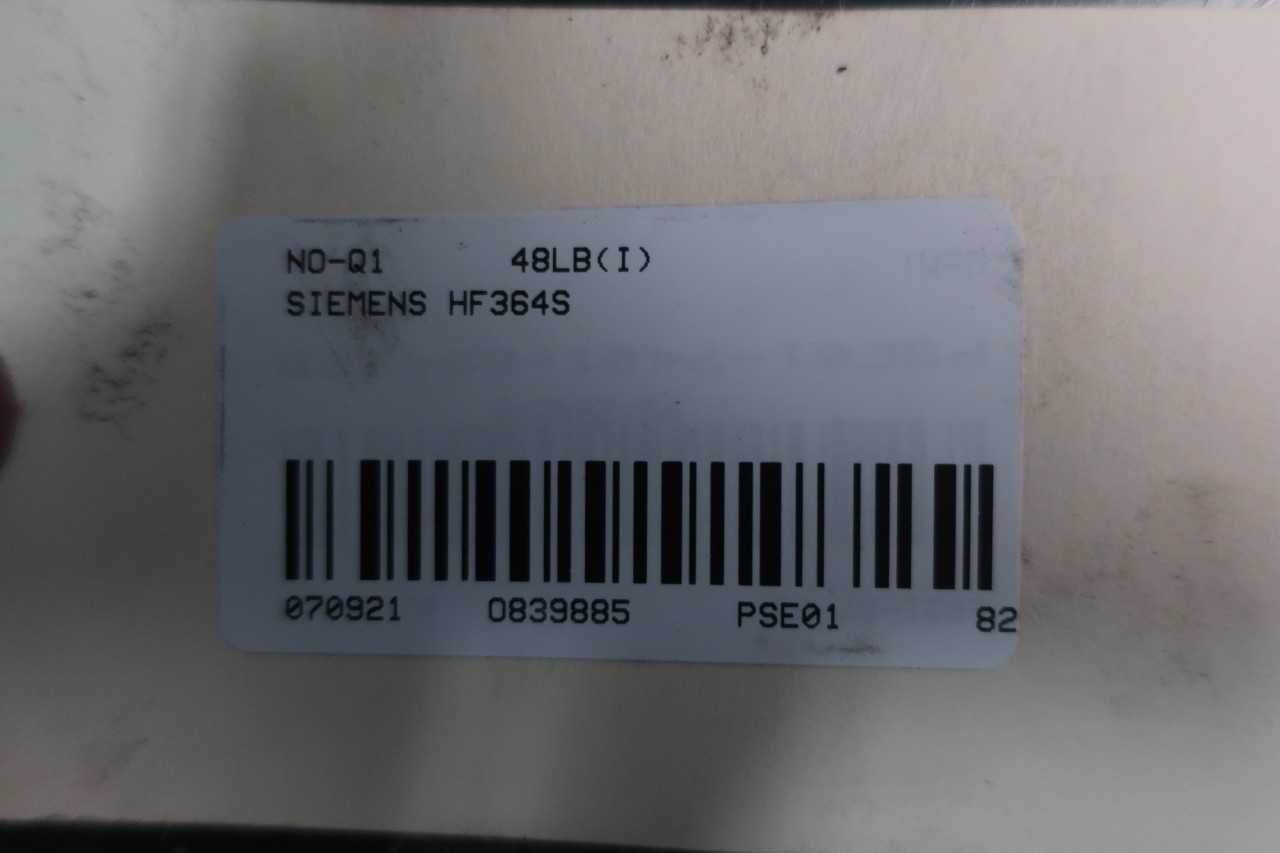 SIEMENS HF364S FUSIBLE DISCONNECT SWITCH 3P 200A AMP 600V-AC - DISCONNECT SWITCHES