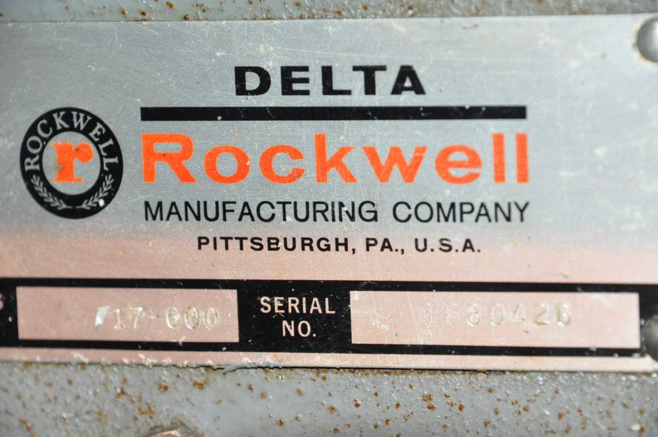 DELTA ROCKWELL MODEL 17-600, 17" Floor Type Drill Press, - UPRIGHT DRILL PRESSES