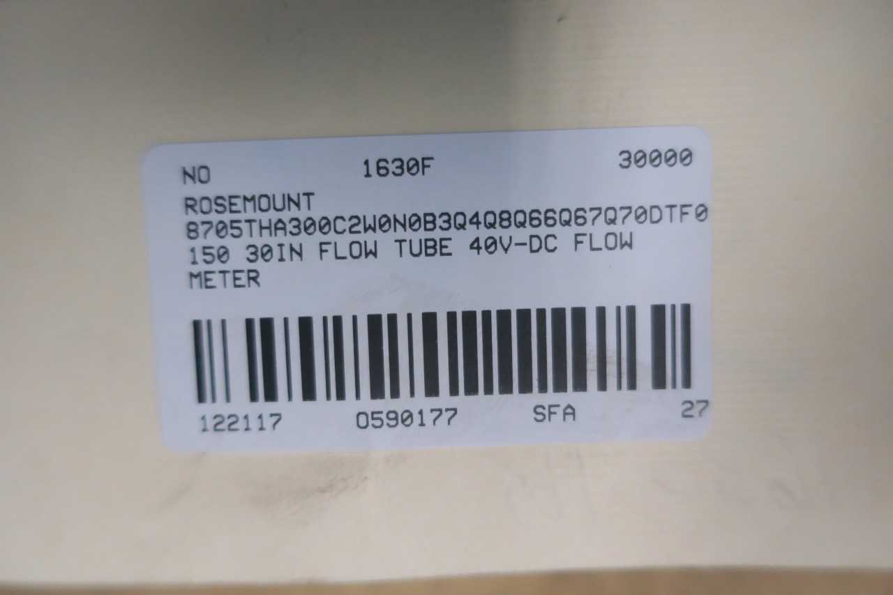 NEW ROSEMOUNT 8705THA300C2W0N0B3Q4Q8Q66Q67Q70DTF0251 150 30IN 40V-DC MAGNETIC FLOW METER - FLOW METER