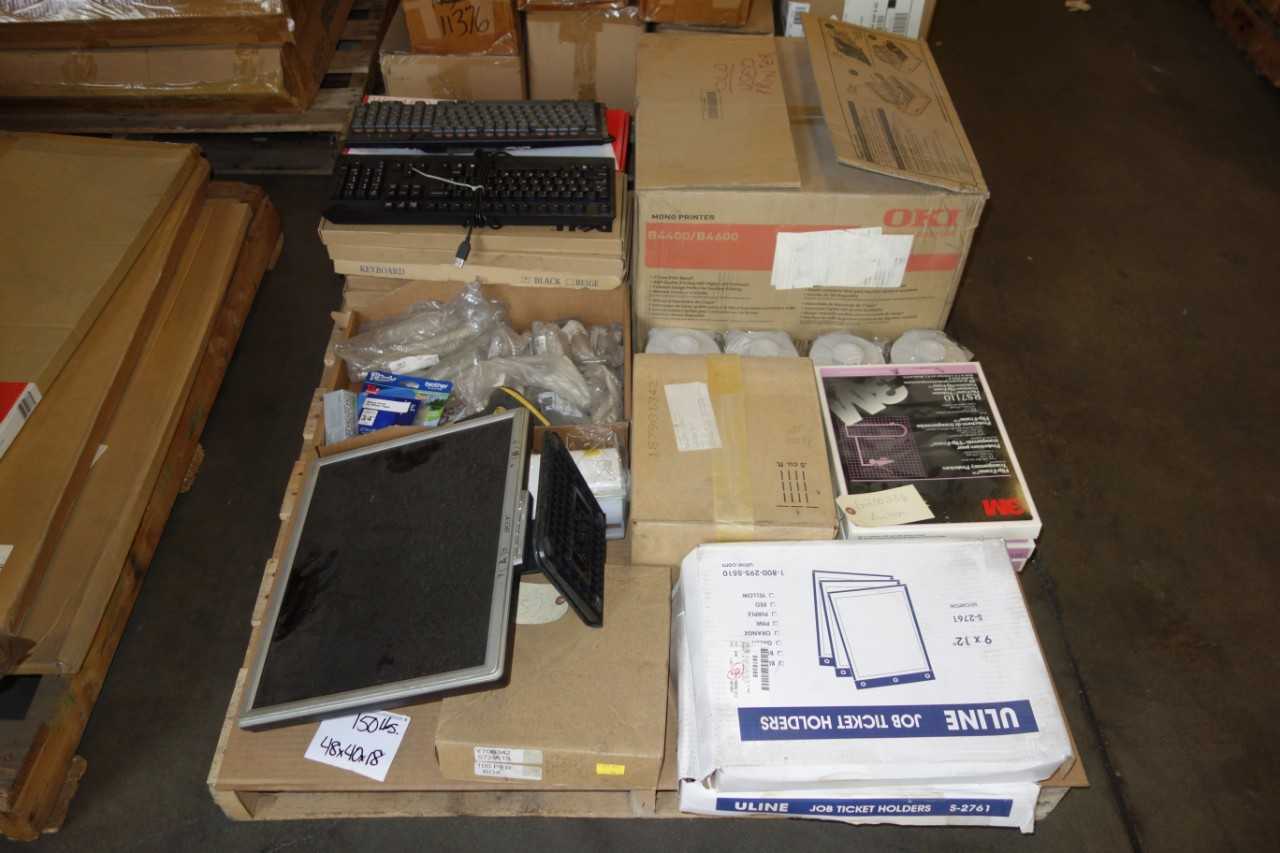 4 PALLETS OF OFFICE MATERIALS - PLANT & FACILITY