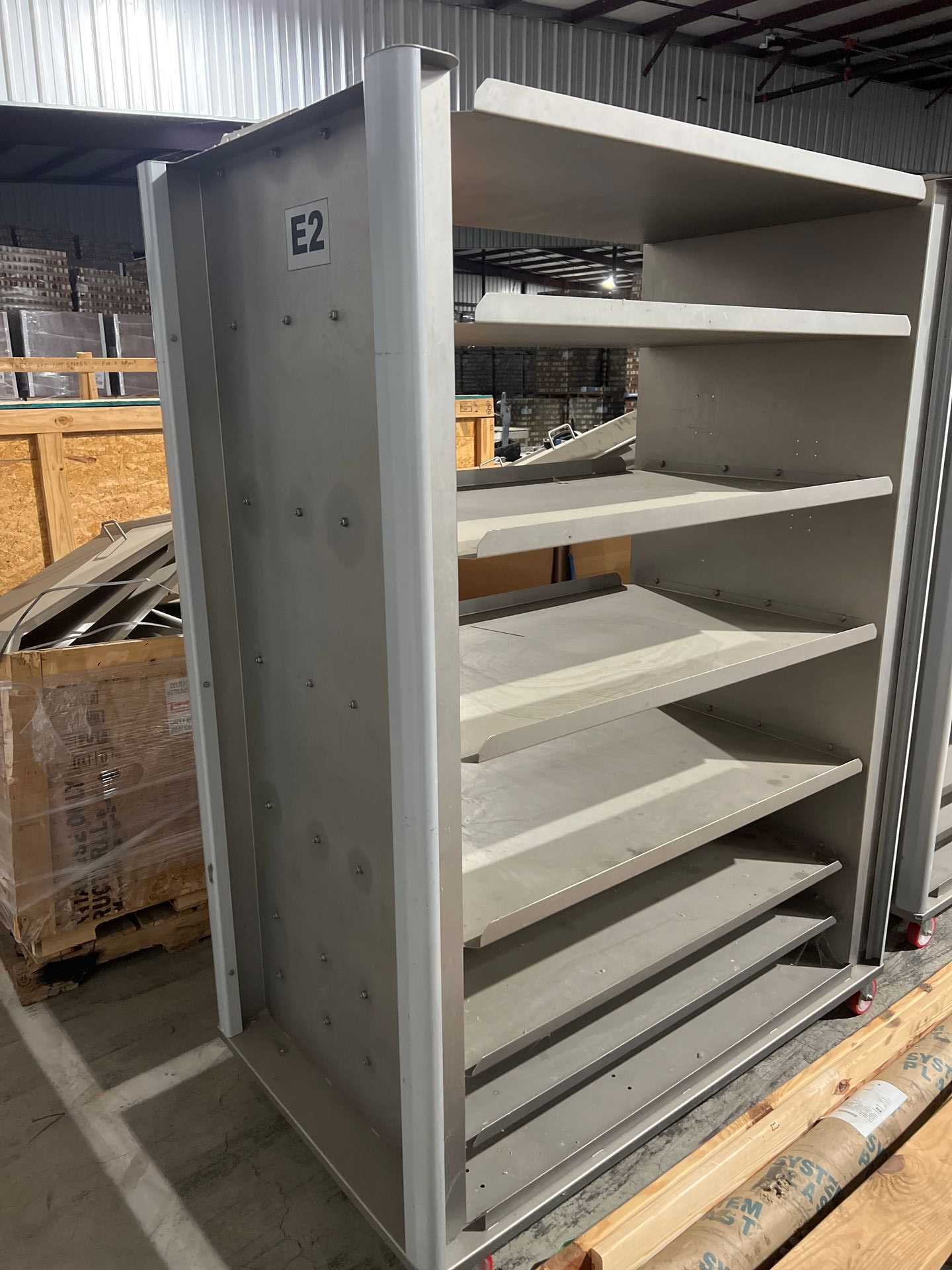 STAINLESS STEEL OPEN SHELF CART