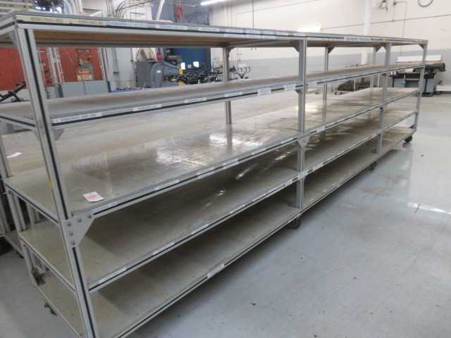 Aluminum Table on wheels, layered - MISCELLANEOUS