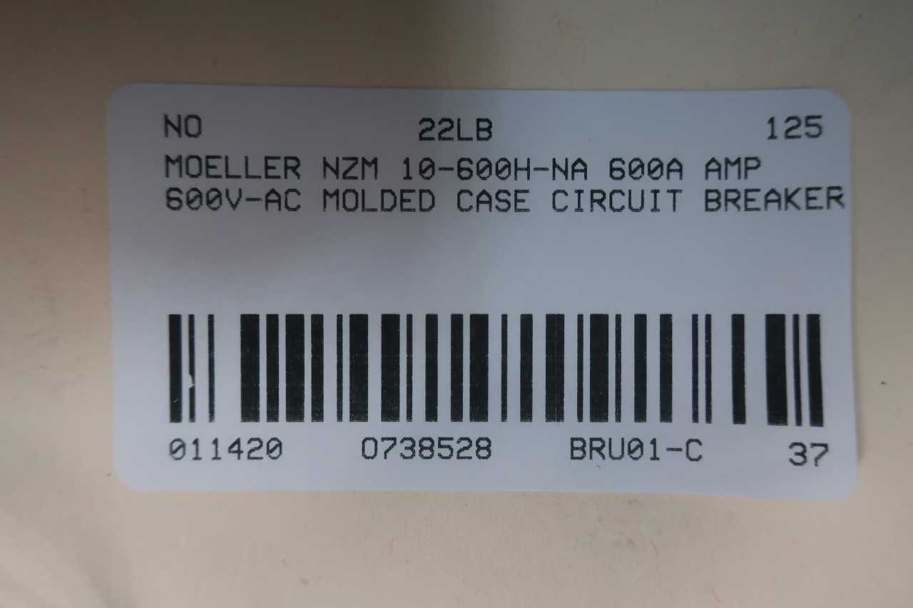 Moeller NZM10-600H-NA Circuit Breaker 600A - CIRCUIT BREAKERS