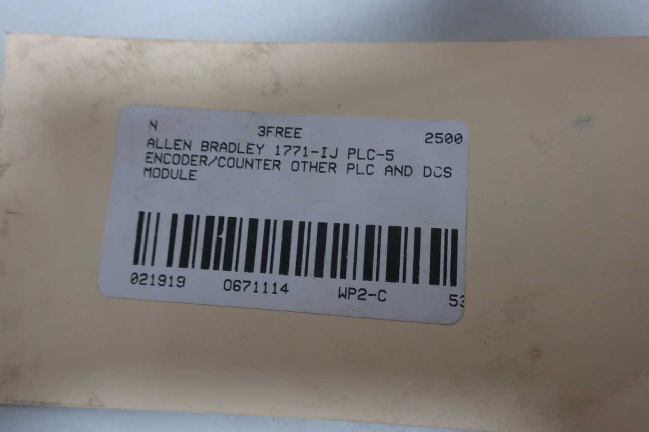 ALLEN BRADLEY 1771-IJ PLC-5 ENCODER/COUNTER OTHER PLC AND DCS MODULE - AUTOMATION & CONTROLS