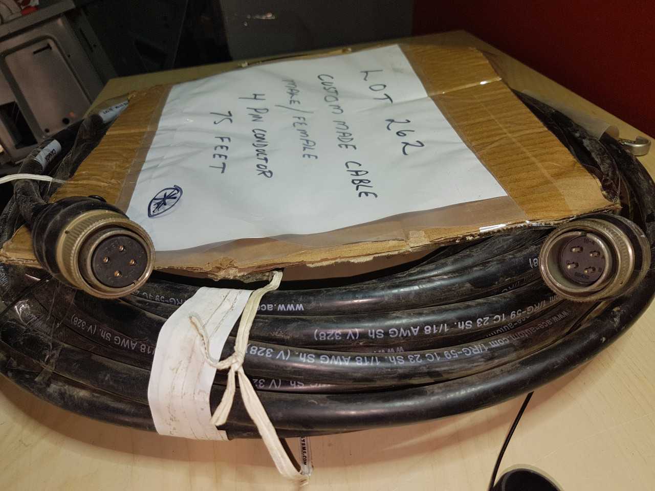 CUSTOM MADE CABLE 4 PINS M-F CONNECTOR 75FT - ELECTRICAL COMPONENTS