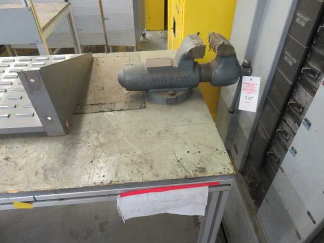 Wilton Vice and Aluminum Table on wheels (2) vices - MISCELLANEOUS