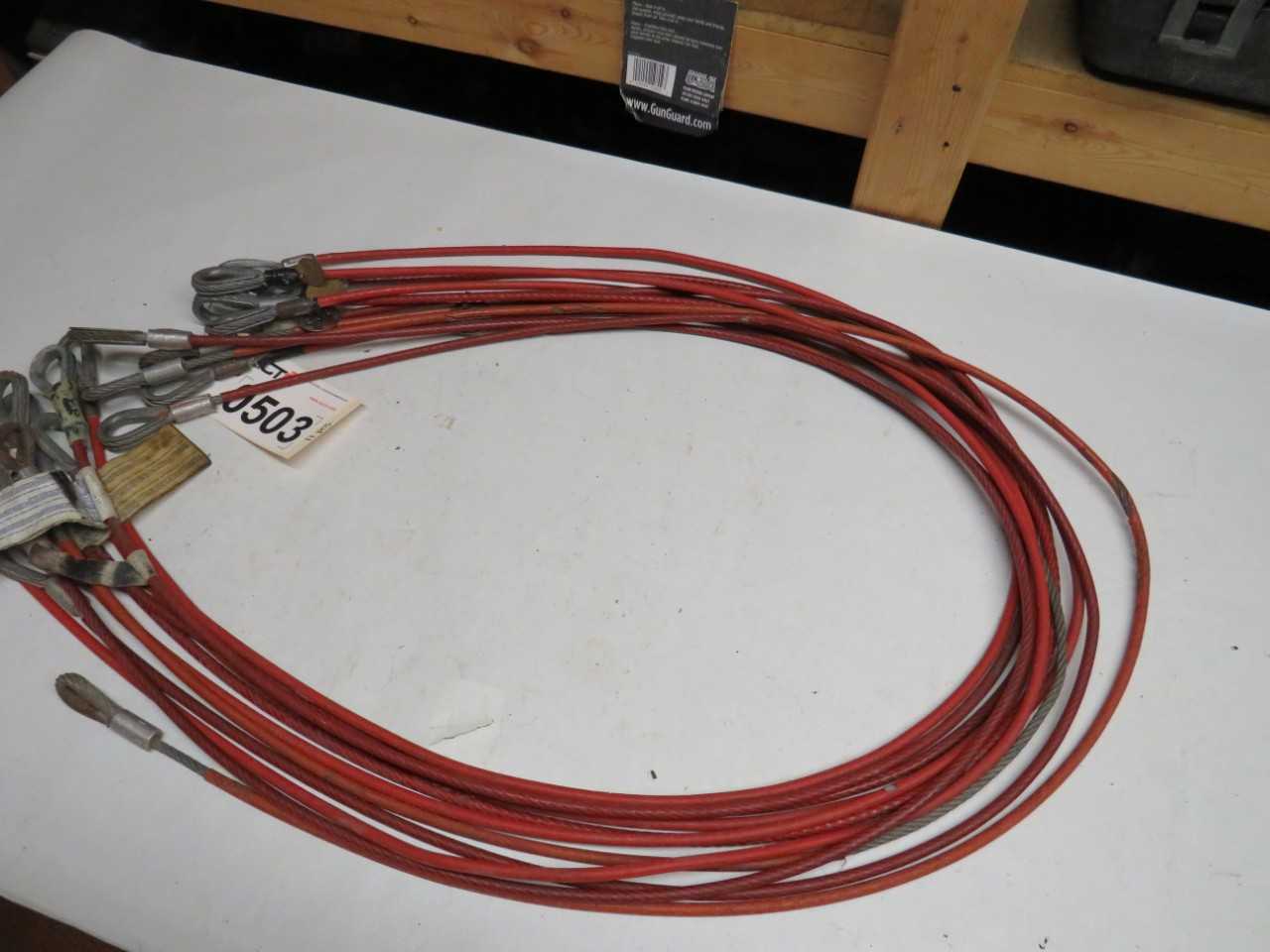 LOT OF 11 ASSORTED NORTH 6' CABLE SLINGS FP02/6' - HAND TOOLS