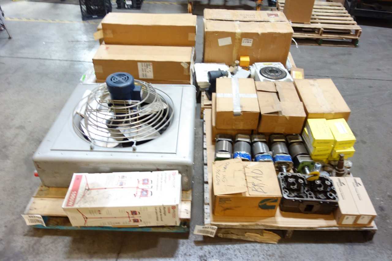 4 PALLETS OF ASSORTED MISCELLANEOUS INDUSTRIAL SURPLUS - ELECTRICAL COMPONENTS