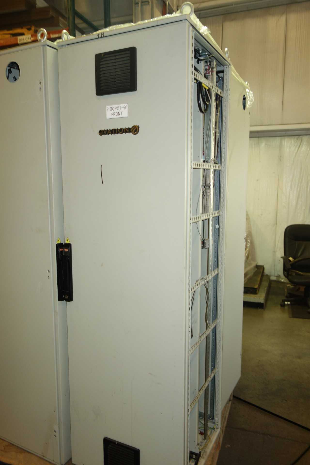 HOFFMAN ENCLOSURE 23X24X80 WITH ASSORTED OVATION COMPONENTS - INDUSTRIAL PARTS