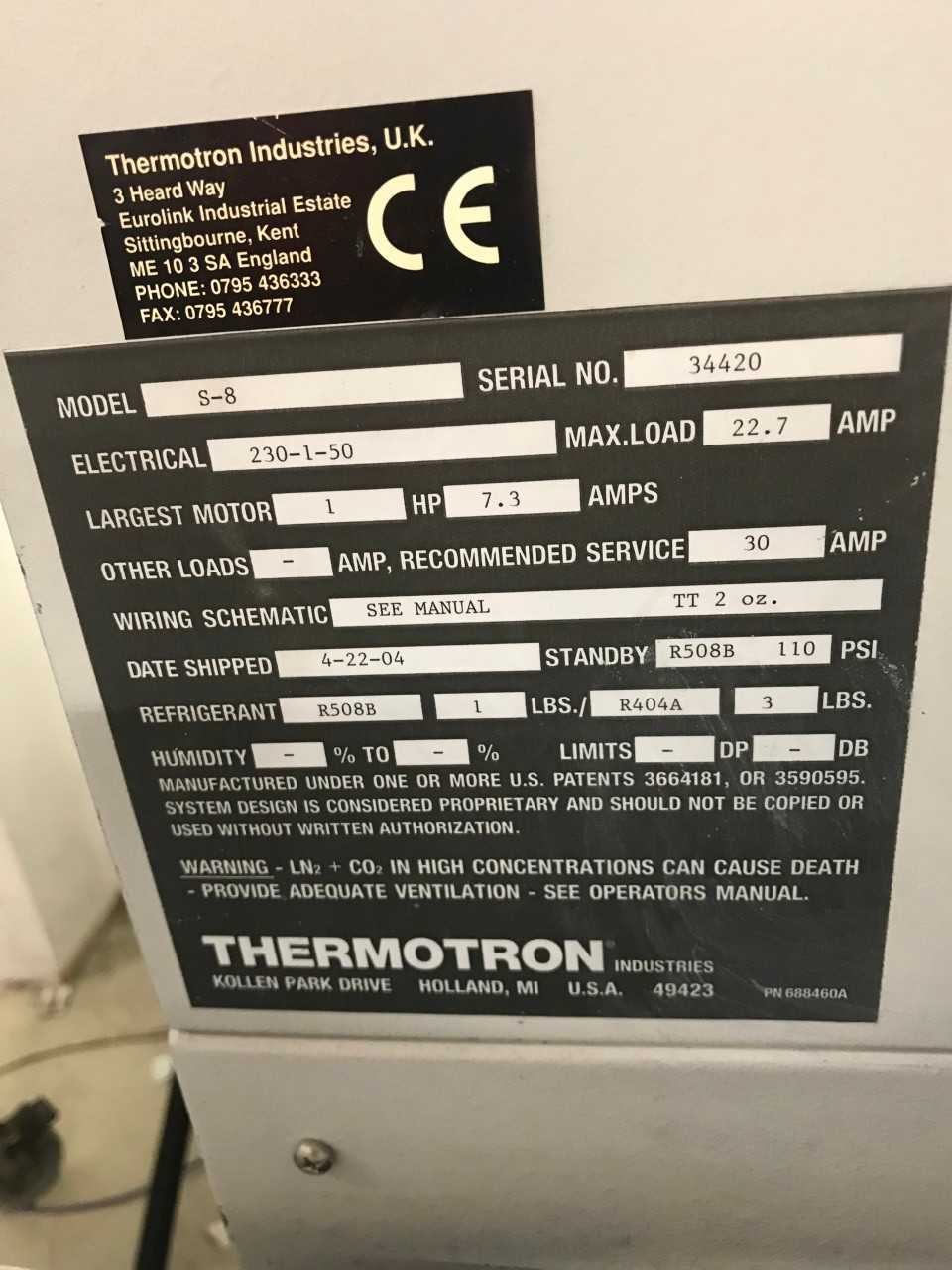 Thermotron Oven - LAB & SCIENTIFIC