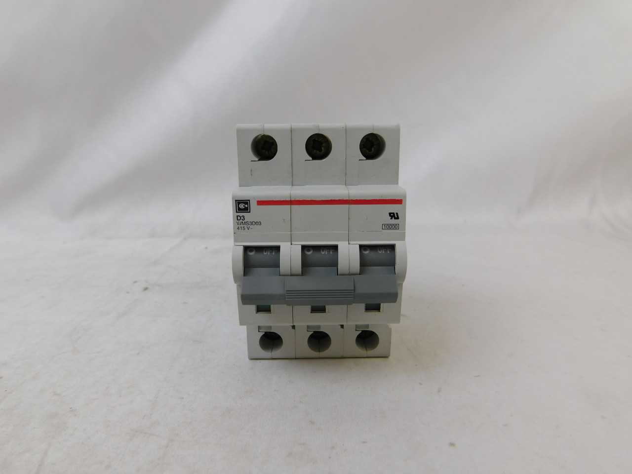 (16) Eaton WMS3D03 MCB D Curve 3P 3A - CIRCUIT BREAKERS