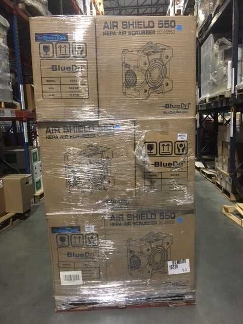 Lot of 150 Air Shield 550 HEPA Air Scrubber - HVAC EQUIPMENT