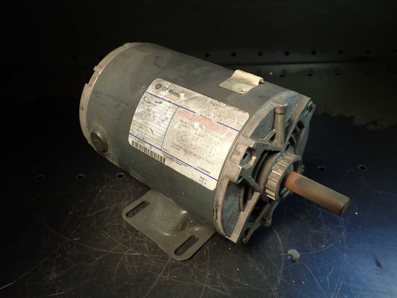GE 5K37MN4A K118 3/4HP Electric Motor: 3450-RPM 208-230/460V 3ph fr 56 - ELECTRIC MOTORS
