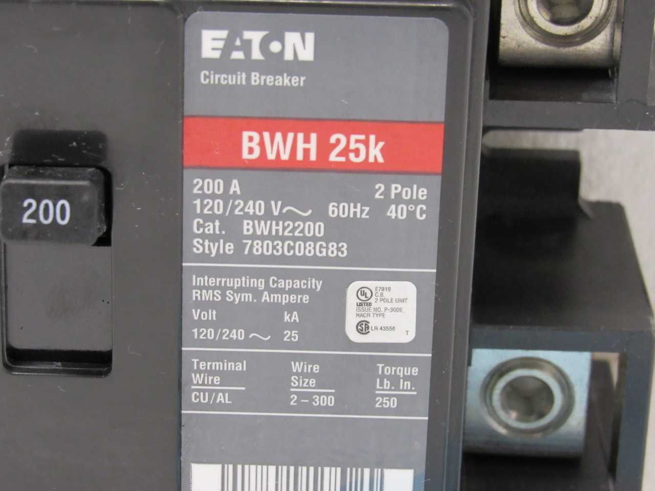 LOT OF 25 EATON BREAKERS - MISCELLANEOUS