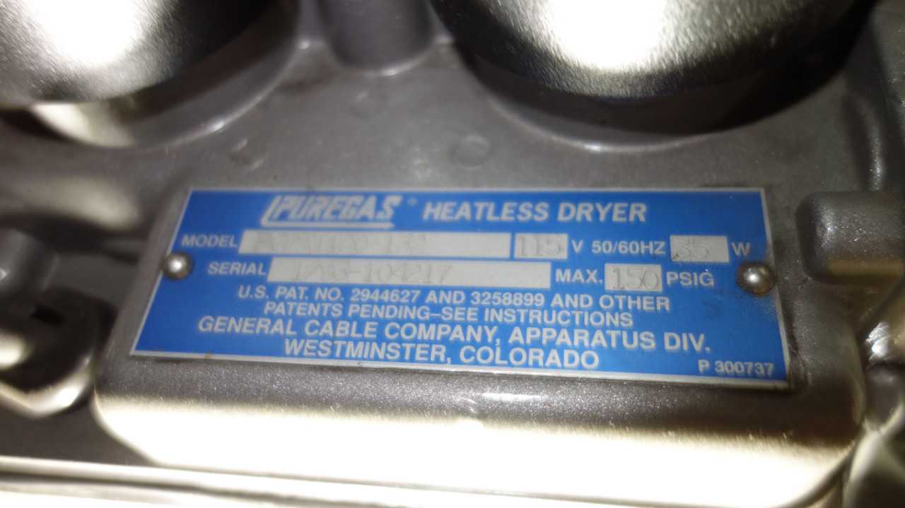 LOT OF 4 PUREGAS PCDA1120-132 PCME1120-049 HEATLESS DRYERS - ELECTRIC POWER TOOLS