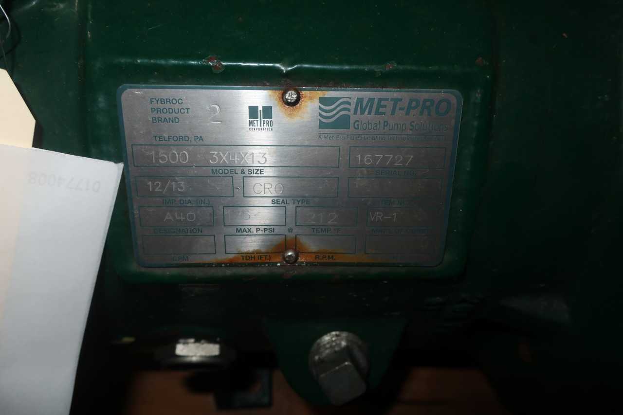 MET-PRO 1500 3X4X13 PUMP 175PSI - PUMPS