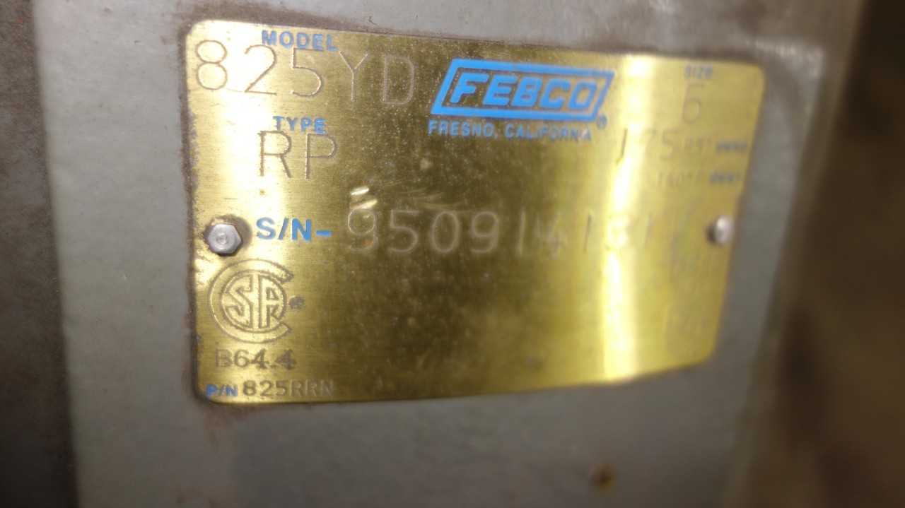 FEBCO 825YD RP 6IN BACKFLOW PREVENTER ASSEMBLY - MACHINING ACCESSORIES & TOOLING