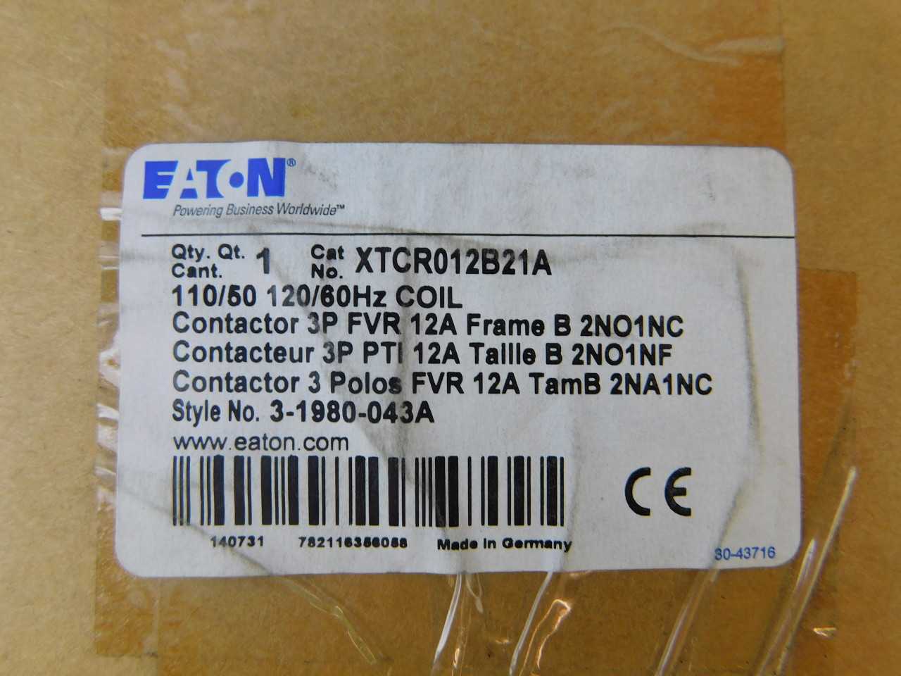 Quantity of 7x XTCR012B21A Contactors - CONTACTORS