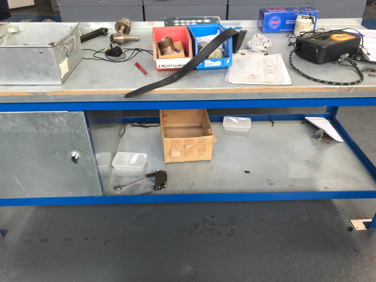 Metal Top Workbench with tool cupboard - PLANT & FACILITY