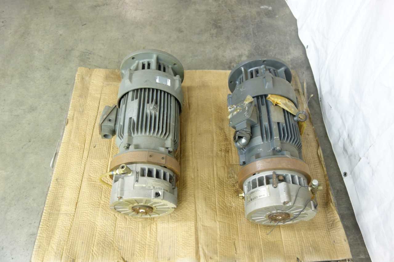 LOT OF 2 MITSUBISHI SUPER LINE MOTORS, MIDWEST MAGNETIC BRAKE - PRESS BRAKES
