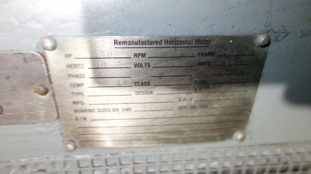 WESTINGHOUSE HSDP 600HP MOTOR 2300V 8210S 887RPM - ELECTRIC MOTORS