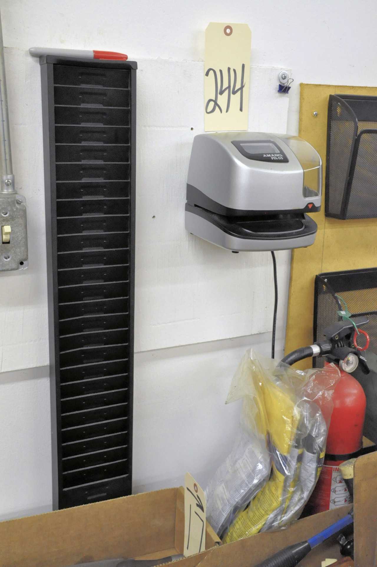 AMANO Model PIX-55 Digital Time Clock wth Rack - ELECTRICAL COMPONENTS
