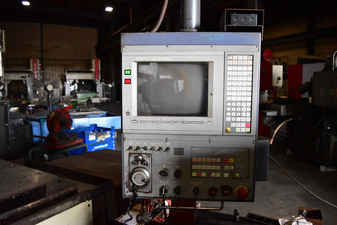 OKK MCV860 Vertical Machine Center s/n,177, Mfg. #MA67066A9, 30 ATC w/Tool holdersTableWork Surface: 90.55" x 33.46" Travels X=80.31", Y=33.85", Z=28.34", Spindle speed 4500 rpm, BT 50 - MACHINING ACCESSORIES & TOOLING