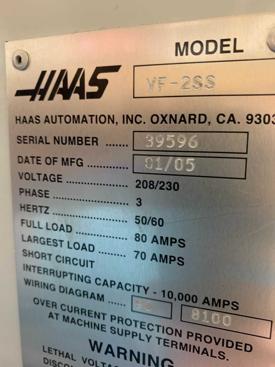 2005 Haas VF-2 SS (Vises Lotted Seperatly) - CNC MACHINING CENTERS