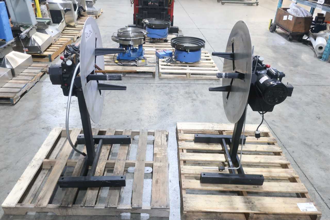 LOT OF 2 RAPID-AIR RH45A CENTERING REEL 6IN COILER 1/2HP 115/230V-AC - ELECTRIC MOTORS