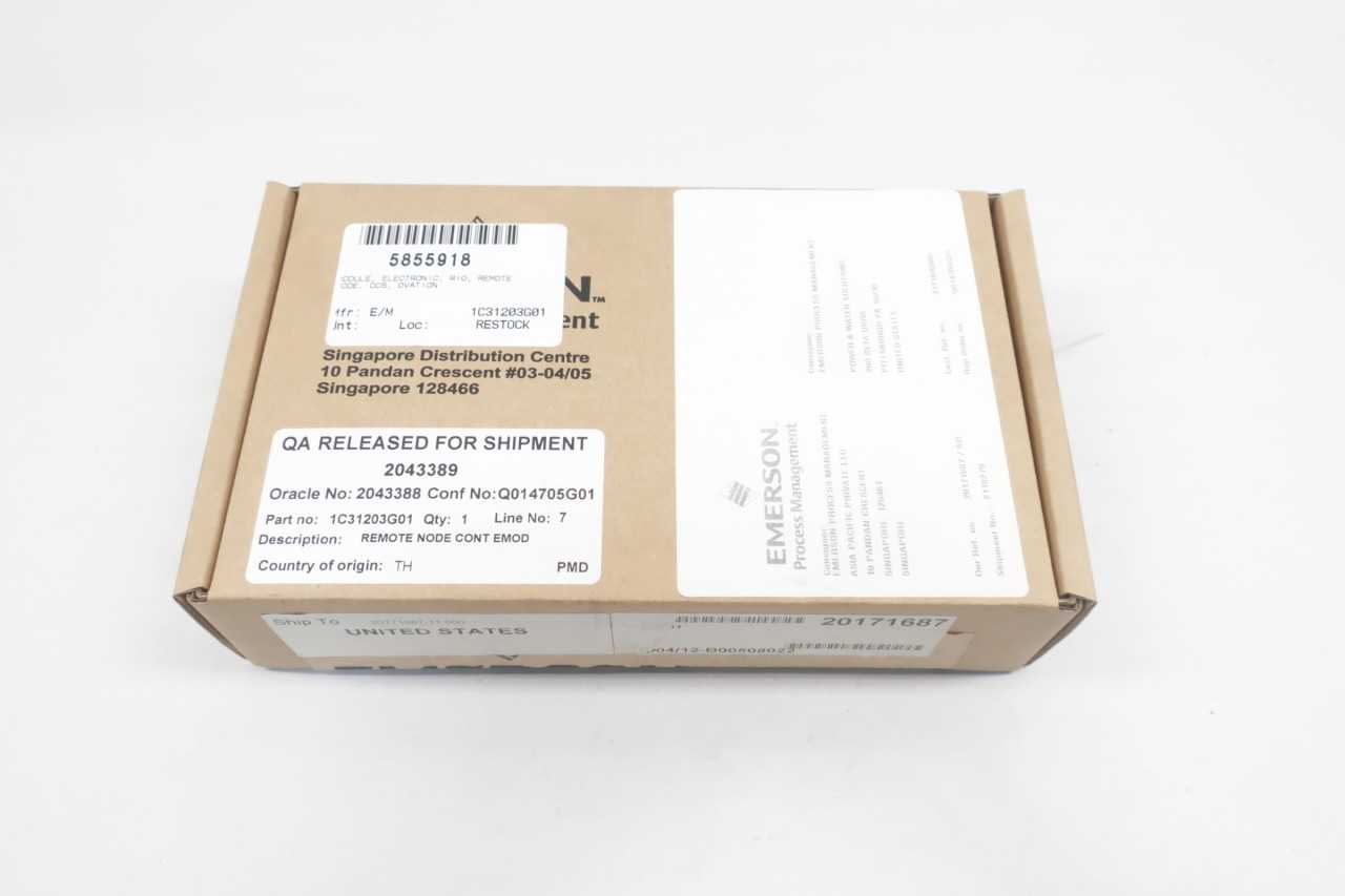 EMERSON 1C31203G01 REMOTE NODE EMOD ASSEMBLY CONTROLLER MODULE - AUTOMATION & CONTROLS