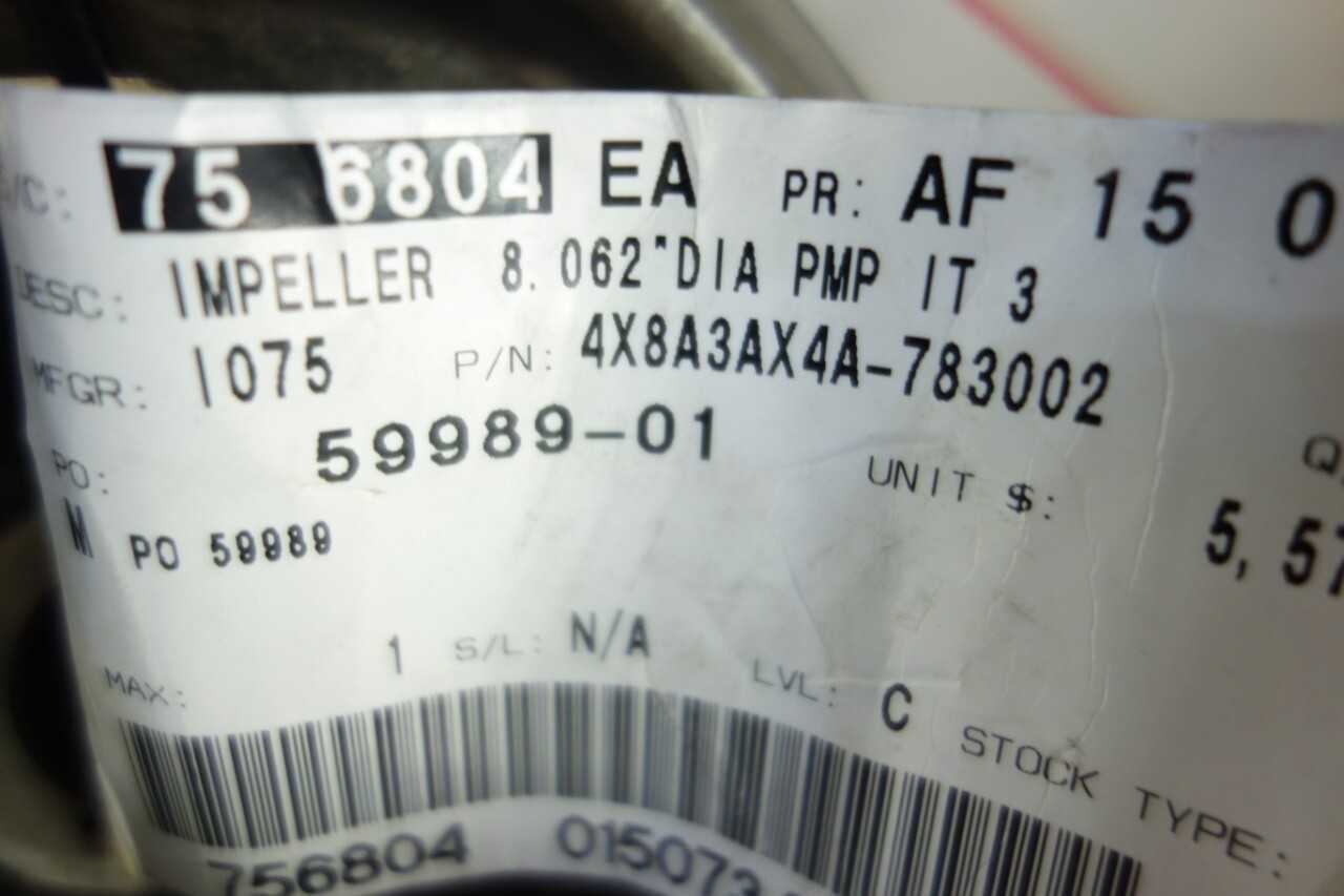 3 PALLETS OF ASSORTED STAINLESS STEEL PUMP PARTS - PUMPS