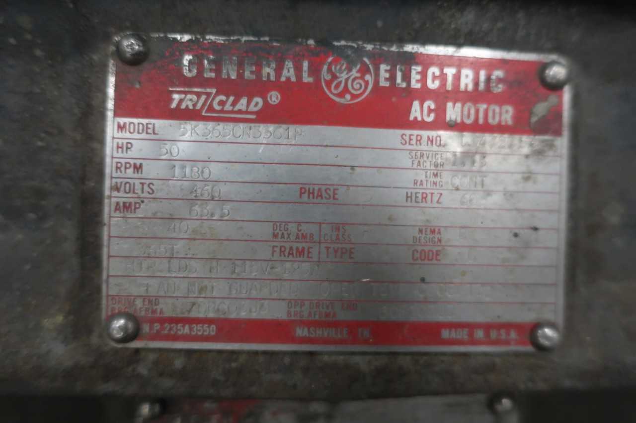 LOT OF 2 ASSORTED 50HP MOTORS BALDOR GE - ELECTRIC MOTORS