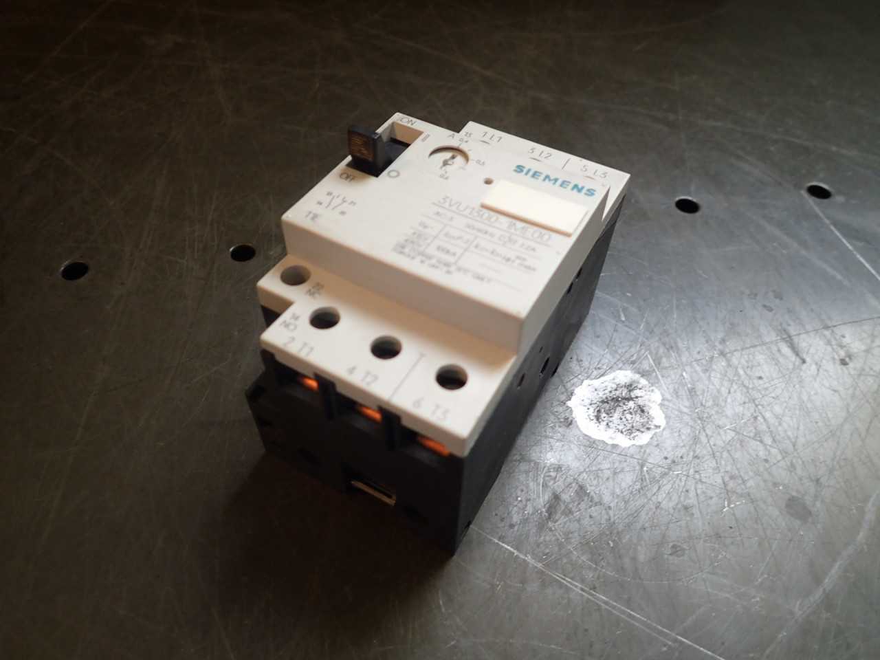 Siemens 3VU1300-1ME00 Rail Mount Circuit Breaker Motor Protector: 3ph, 7.2A - ELECTRIC MOTORS