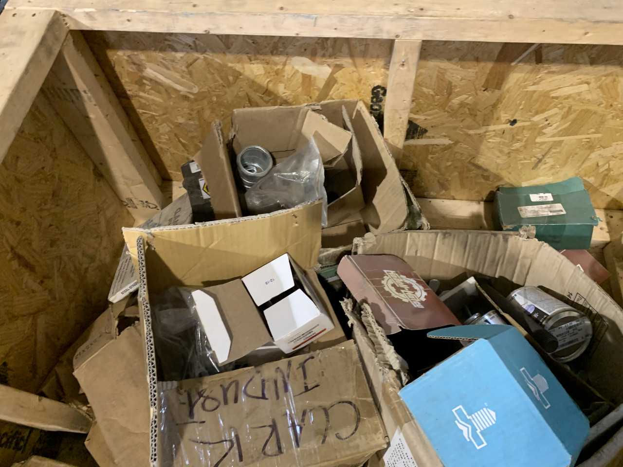 CRATE OF MISC. BOLTS VARIOUS SIZES - ELECTRIC POWER TOOLS
