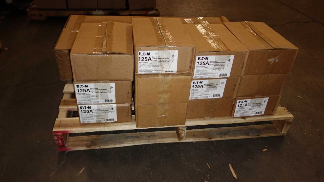 1 PALLET OF EATON 125A, 150A, 320A METER SOCKET PANELS - INDUSTRIAL PARTS