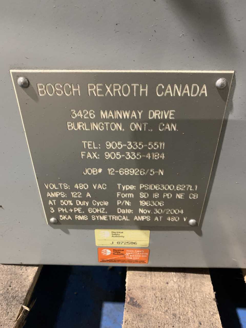 Lot of 4 Rexroth 122 A/480 V weld Controllers - INDUSTRIAL PARTS