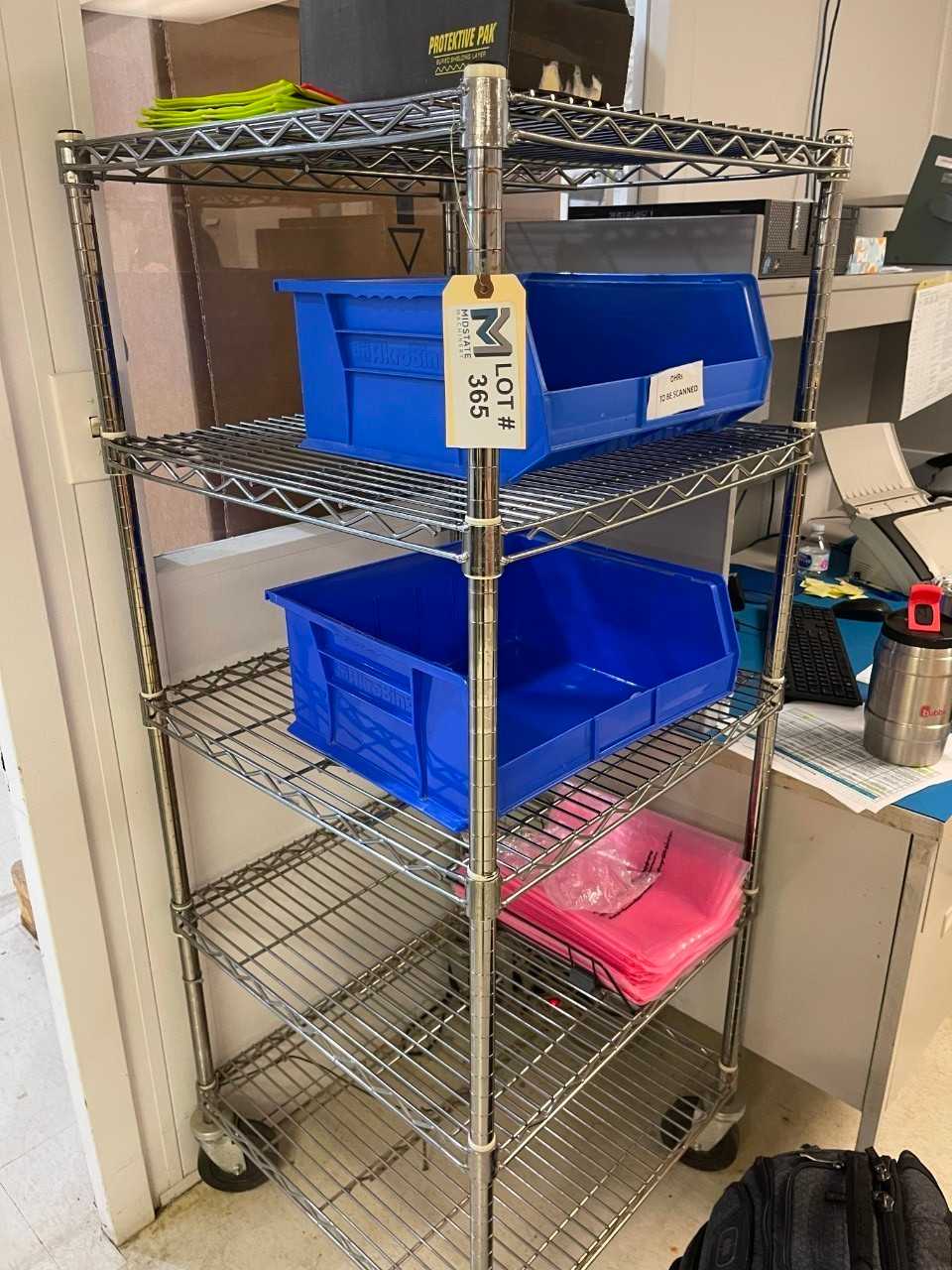 Rolling Bakers Rack No Contents - SHELVING