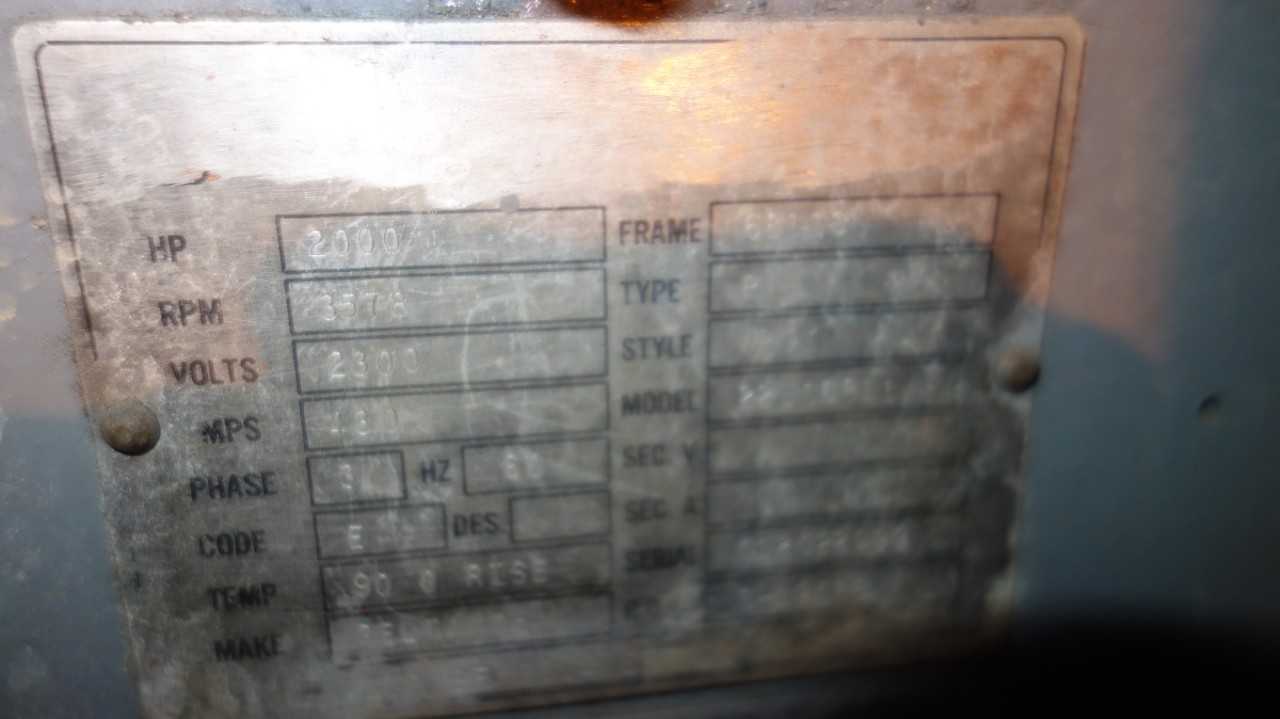 RELIANCE 6811S 2000HP 2300V-AC INDUCTION MOTOR - ELECTRIC MOTORS