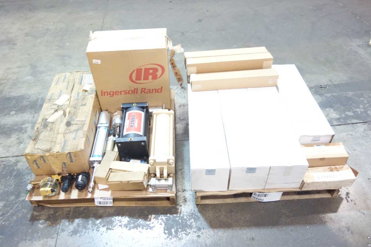 2 PALLETS OF ASSORTED PNEUMATIC CYLINDERS, REGULATORS, FILTERS - PNEUMATIC CYLINDERS & ACTUATORS