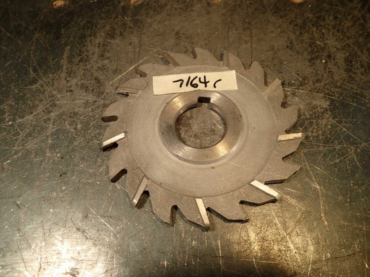 7/32" Circle (7/64 rad) Staggered Tooth Convex Mill Cutter: 4" OD, 1" Arbor Hole - MILLING TOOLS