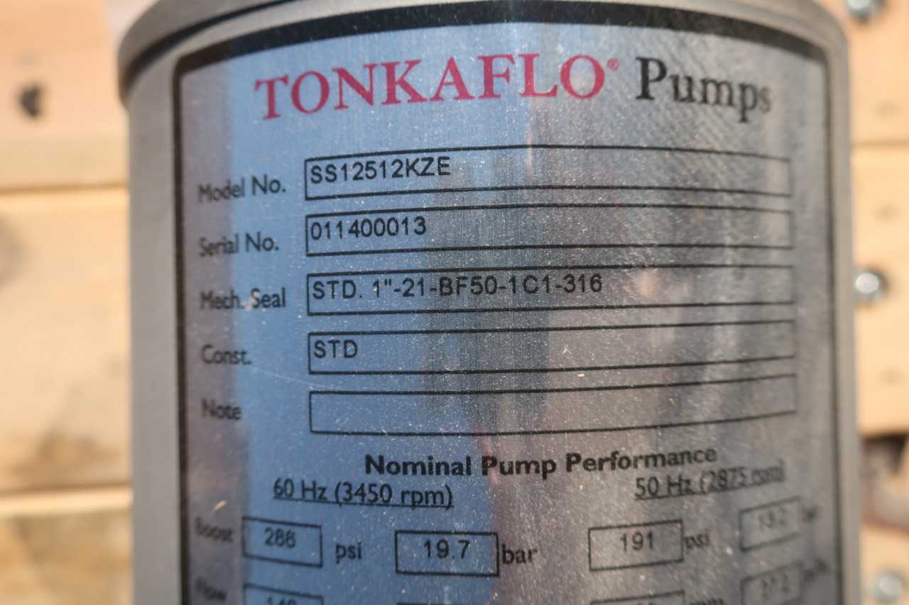 TONKAFLO SS12512KZE PUMP - PUMPS