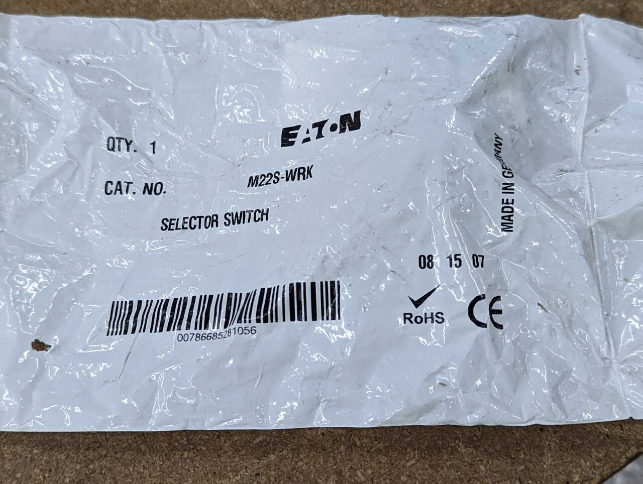 [Eaton - 260QTY] "M22S-WRK" Selector Switches - ELECTRICAL COMPONENTS