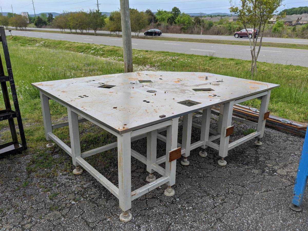 1 inch Thick Large Steel Work Bench Layout Table - PLANT & FACILITY