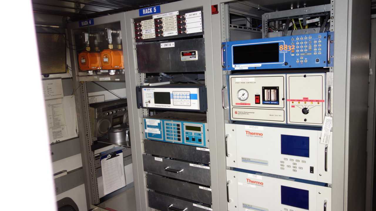 CONTENTS OF RACK, THERMO, ESC, TELEDYNE ANALYZERS - ANALYZER