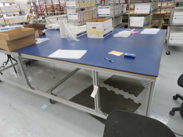 Large Aluminum Table On Wheels - MISCELLANEOUS