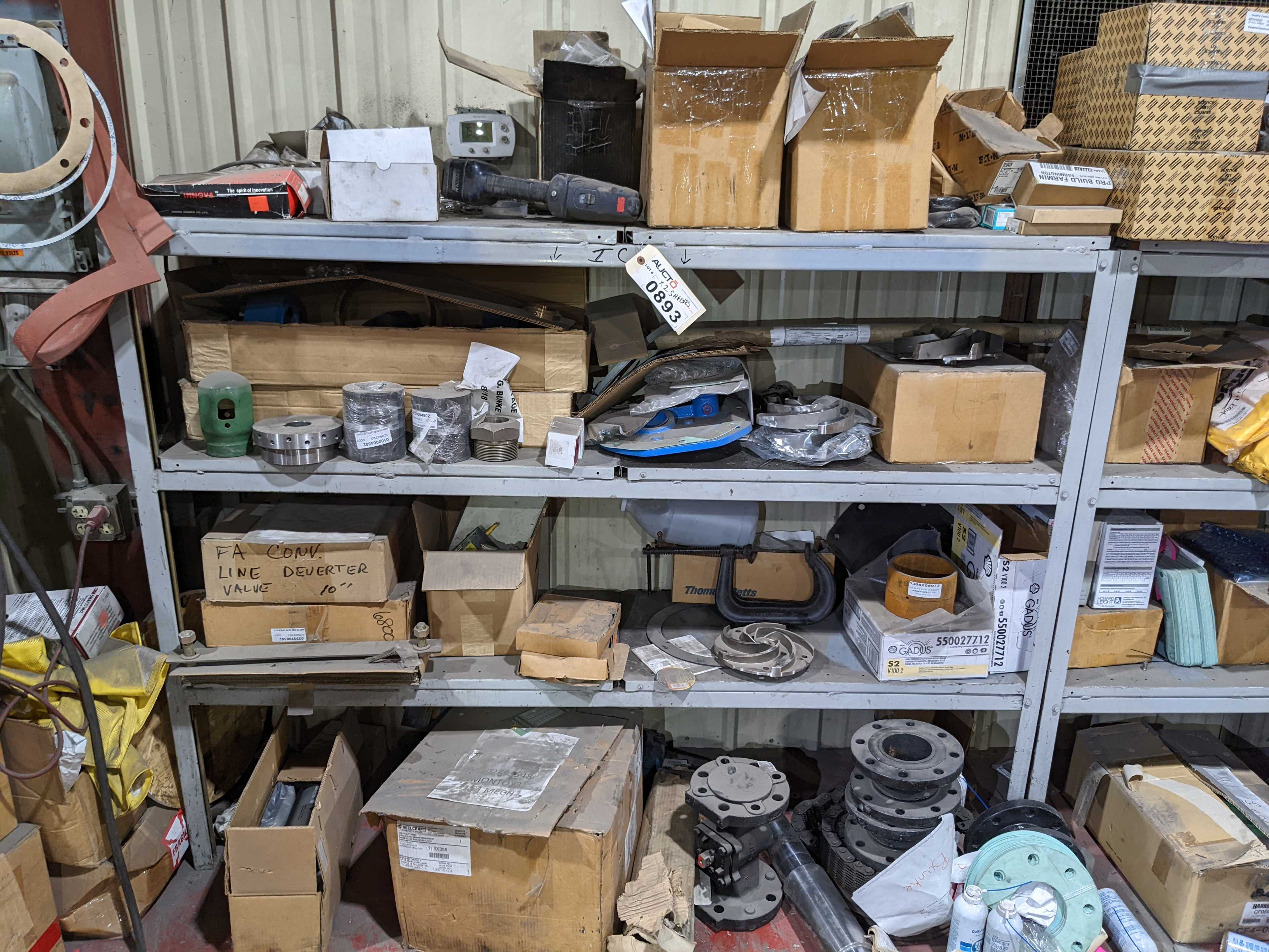 SHELVING AND CONTENTS - INDUSTRIAL PARTS SHELVING AND CONTENTS - INDUSTRIAL PARTS
