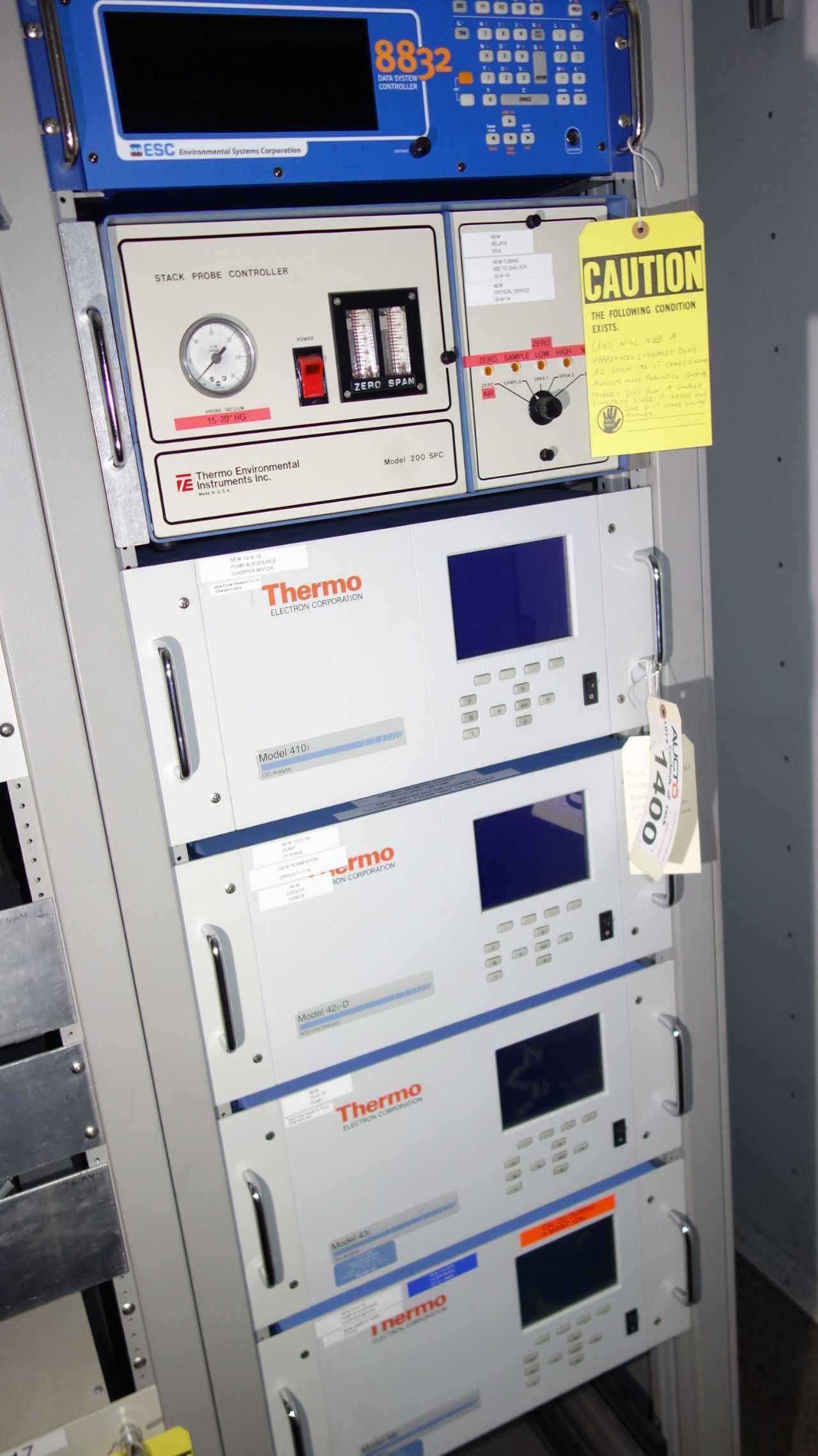 CONTENTS OF RACK, THERMO, ESC, TELEDYNE ANALYZERS - ANALYZER